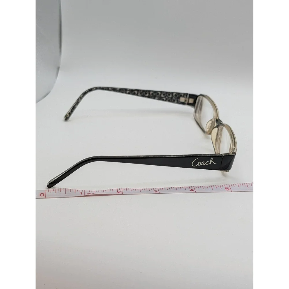 Coach Avery 626 Black Eyeglasses Frames Rectangle Womens Signature Print